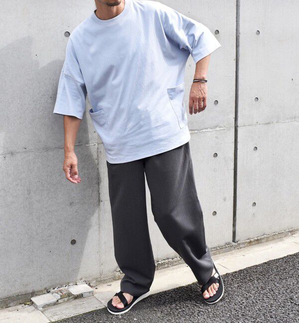 SHIPS any「SHIPS any: COTTON USA ドルマン サイド ポケット Tシャツ 24SS◇」|Tシャツ・カットソー|