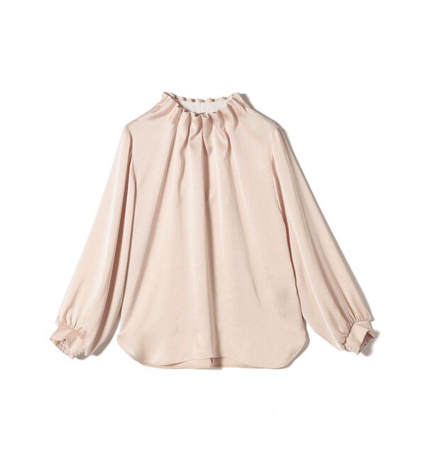 SHIPS for women「【一部WEB限定】〈手洗い可能〉ヴィンテージ サテン ネック ギャザー ブラウス」|シャツ・ブラウス|