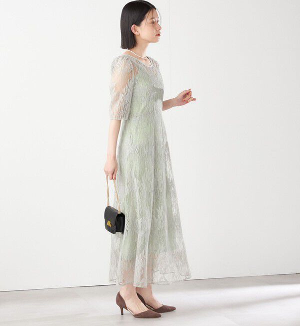 SHIPS for women「kaene:スパンコール 刺繍 ワンピース（セレモニー対応可）」|ワンピース|