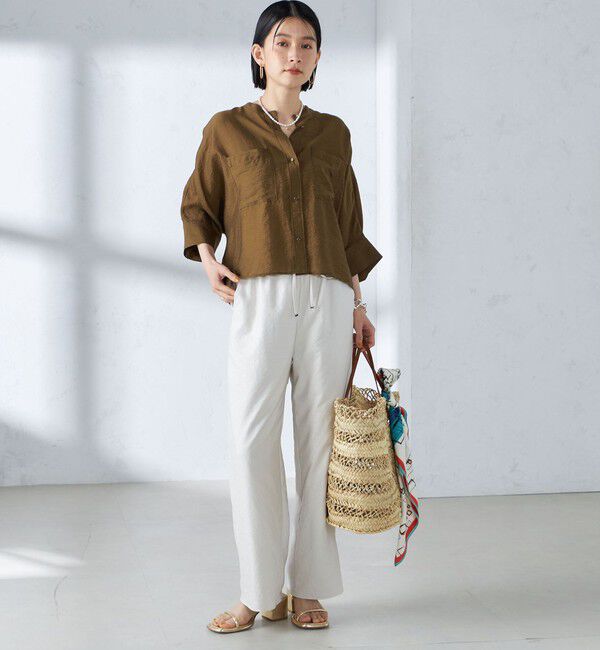 SHIPS for women「《一部追加予約》〈手洗い可能〉ツイル ドロスト パンツ」|その他|