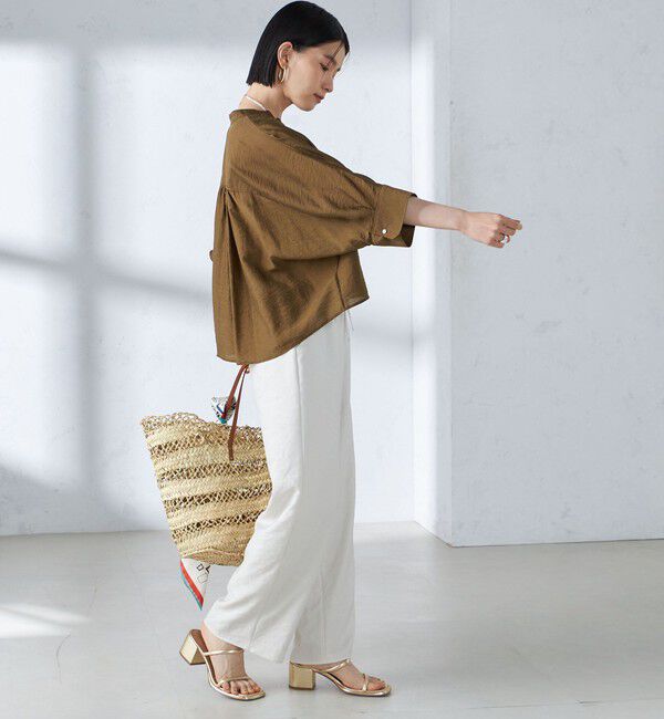 SHIPS for women「《一部追加予約》〈手洗い可能〉ツイル ドロスト パンツ」|その他|