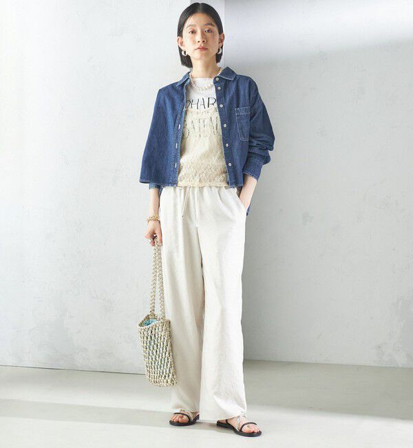 SHIPS for women「《一部追加予約》〈手洗い可能〉ツイル ドロスト パンツ」|その他|