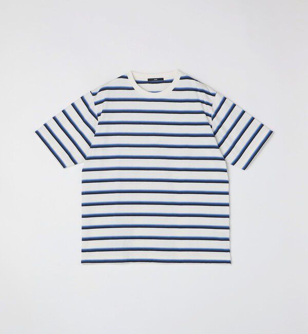 SHIPS「SHIPS: TEXBRID(R) リネン グラデーション ボーダー Tシャツ」|Tシャツ・カットソー|