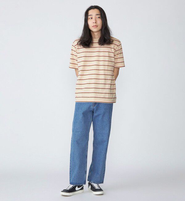 SHIPS「SHIPS: TEXBRID(R) リネン グラデーション ボーダー Tシャツ」|Tシャツ・カットソー|