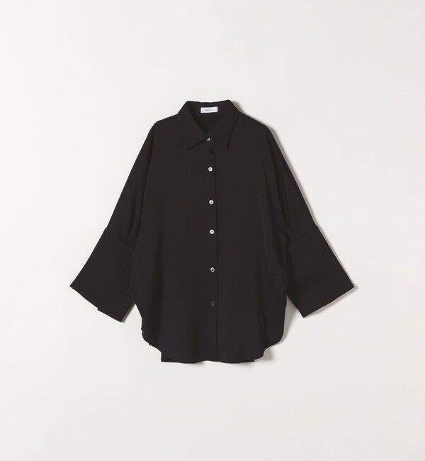 SHIPS any「SHIPS any:〈手洗い可能〉ラフ サテン ビック シルエット シャツ」|シャツ・ブラウス|