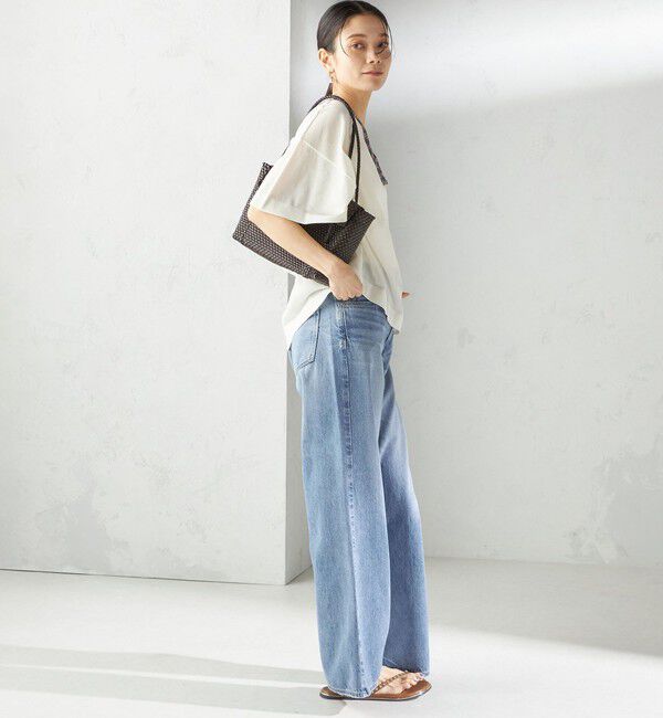 SHIPS for women「〈手洗い可能〉18G フィルミーコットン ワイド ショート スリーブ プルオーバー」|ニット・セーター|