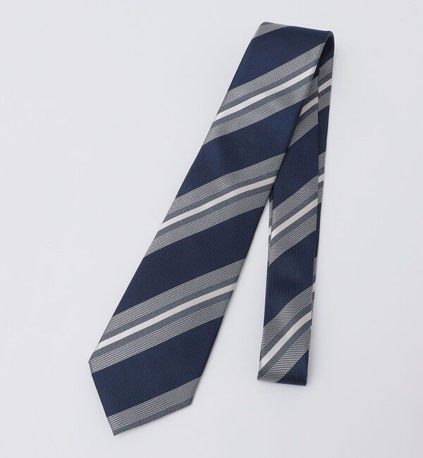 SHIPS Colors 「SHIPS Colors:シルク ストライプ ネクタイ 2◇」|ネクタイ・蝶ネクタイ|グレー