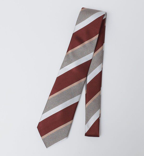 SHIPS Colors 「SHIPS Colors:シルク ストライプ ネクタイ 2◇」|ネクタイ・蝶ネクタイ|ブラウン