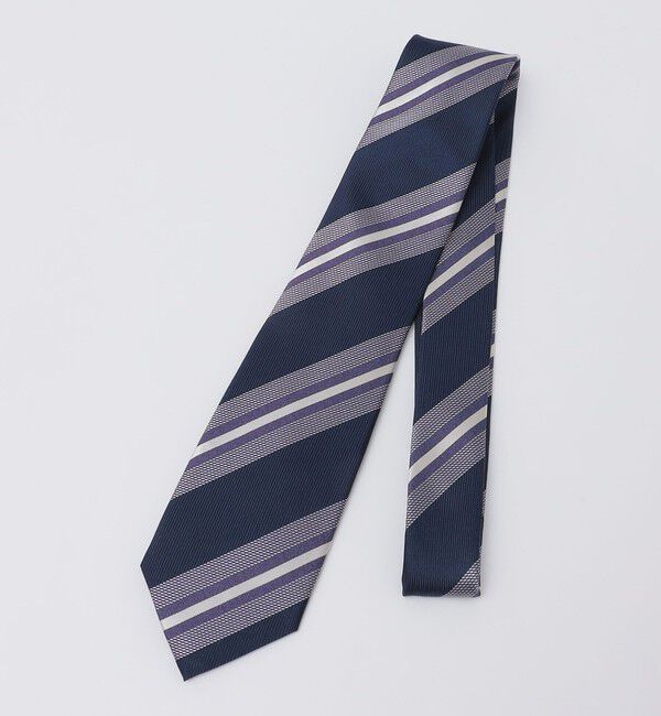 SHIPS Colors 「SHIPS Colors:シルク ストライプ ネクタイ 2◇」|ネクタイ・蝶ネクタイ|パープル