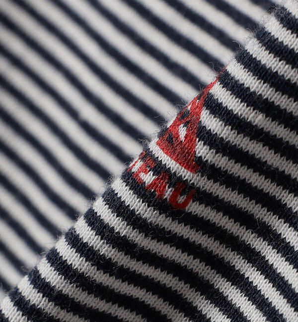 SHIPS any「【SHIPS any別注】PETIT BATEAU: ロゴ プリント コンパクト ボーダー TEE 25SS」|Tシャツ・カットソー|