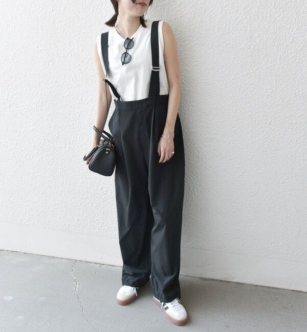 SHIPS any「SHIPS any:〈洗濯機可能〉ドロスト ワイド サロペット &times; ノースリーブ TEE セット」|その他|