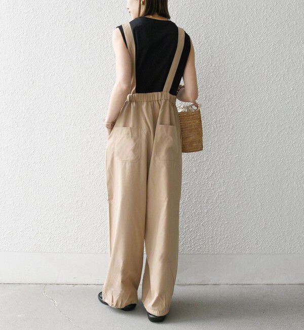 SHIPS any「SHIPS any:〈洗濯機可能〉ドロスト ワイド サロペット &times; ノースリーブ TEE セット」|その他|