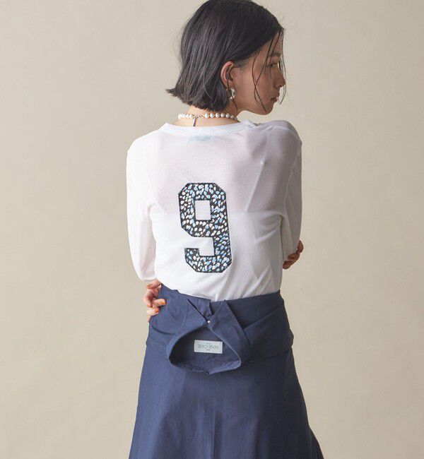 SHIPS for women「SHIPS NINE CASE:〈洗濯機可能〉ロゴ ロング スリーブ TEE」|Tシャツ・カットソー|