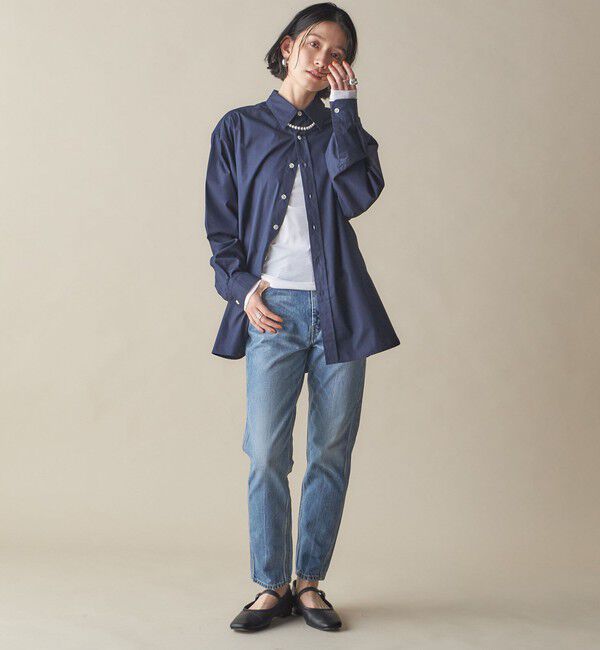 SHIPS for women「SHIPS NINE CASE:〈洗濯機可能〉ロゴ ロング スリーブ TEE」|Tシャツ・カットソー|