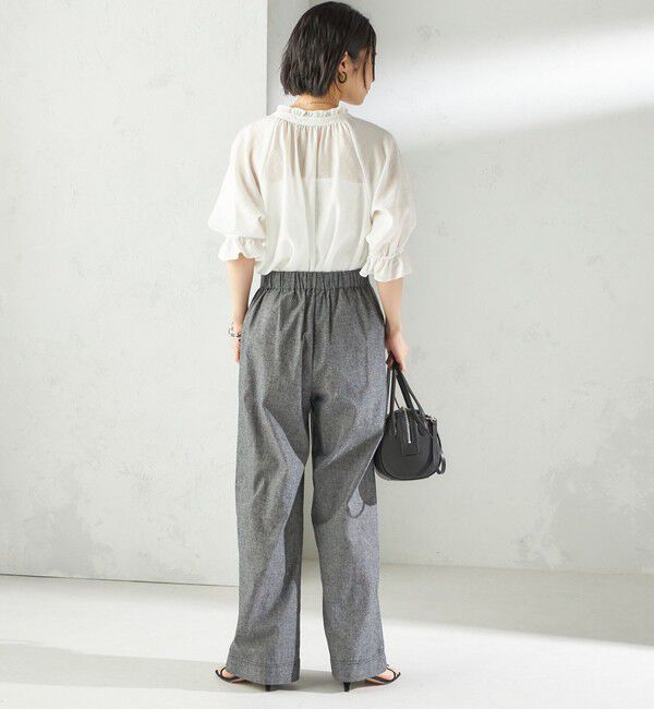 SHIPS for women「〈洗濯機可能〉前後 2WAY フリル リボン シアー ブラウス」|シャツ・ブラウス|