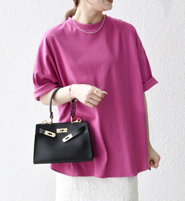 SHIPS any「SHIPS any:〈接触冷感/汗染み防止加工/洗濯機可能〉ラウンドヘム クルー ビッグ TEE」|Tシャツ・カットソー|