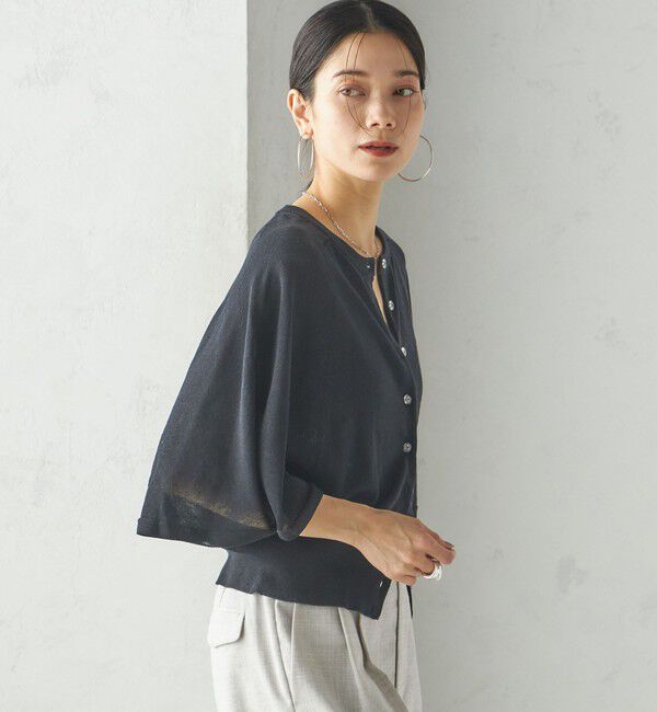 SHIPS for women「〈手洗い可能〉ホール ガーメント ケープ デザイン カーディガン」|カーディガン|