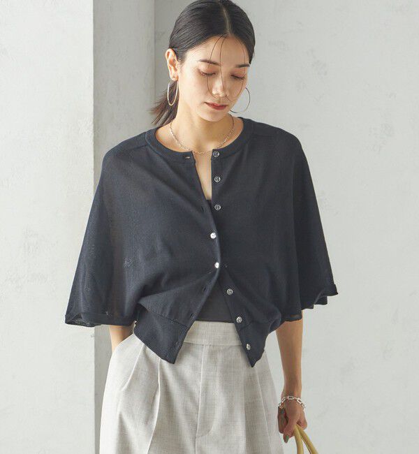 SHIPS for women「〈手洗い可能〉ホール ガーメント ケープ デザイン カーディガン」|カーディガン|