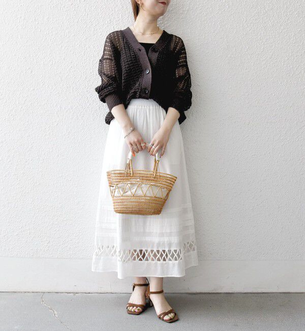 SHIPS any「《一部追加予約》SHIPS any:〈手洗い可能〉ギマ ワイド Vネック シアー カーディガン」|カーディガン|