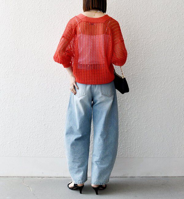 SHIPS any「《一部追加予約》SHIPS any:〈手洗い可能〉ギマ ワイド Vネック シアー カーディガン」|カーディガン|