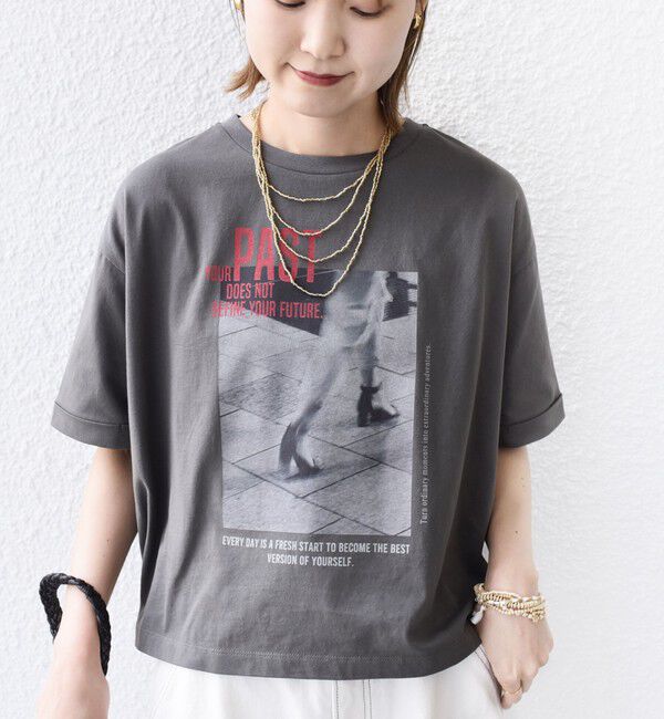 SHIPS for women「【SHIPS別注】81BRANCA:フォト ワイド TEE」|Tシャツ・カットソー|