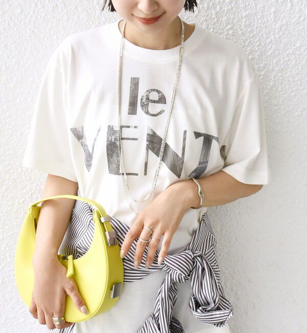 SHIPS for women「【WEB限定】コットン 天竺 ロゴ プリント TEE」|Tシャツ・カットソー|