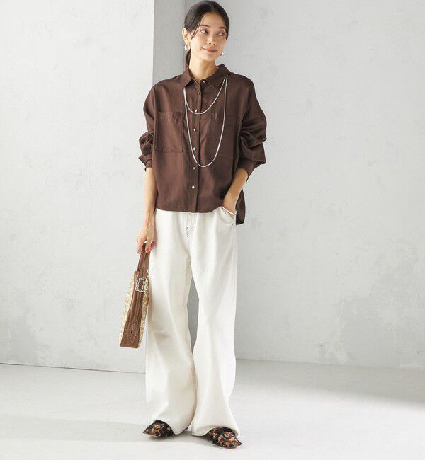 SHIPS for women「〈手洗い可能〉セルロース ツイル 羽織 シャツ」|シャツ・ブラウス|