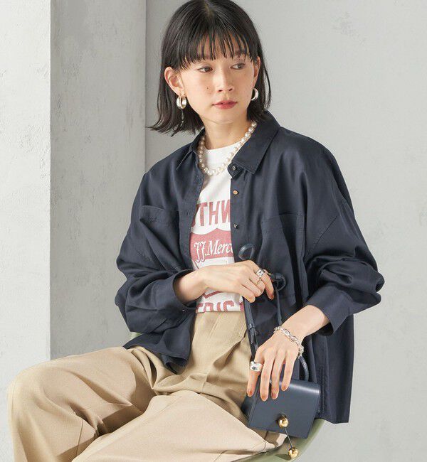 SHIPS for women「〈手洗い可能〉セルロース ツイル 羽織 シャツ」|シャツ・ブラウス|