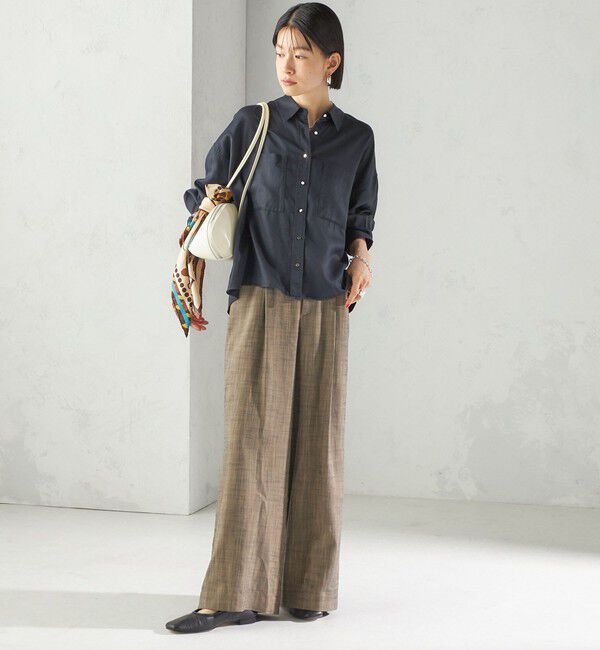 SHIPS for women「〈手洗い可能〉セルロース ツイル 羽織 シャツ」|シャツ・ブラウス|