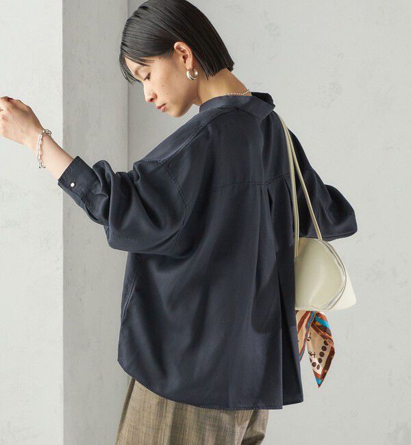 SHIPS for women「〈手洗い可能〉セルロース ツイル 羽織 シャツ」|シャツ・ブラウス|