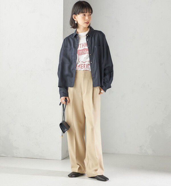 SHIPS for women「〈手洗い可能〉セルロース ツイル 羽織 シャツ」|シャツ・ブラウス|