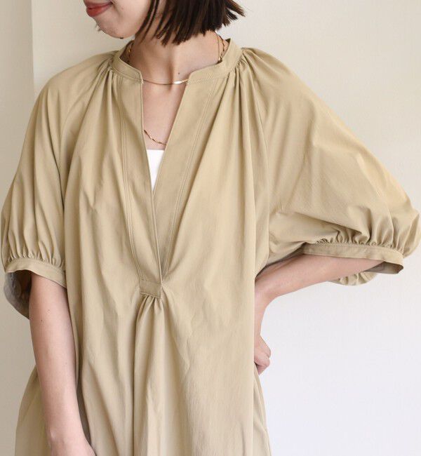 SHIPS for women「〈手洗い可能〉RENU ソフト タイプライター ギャザー ワンピース」|ワンピース|