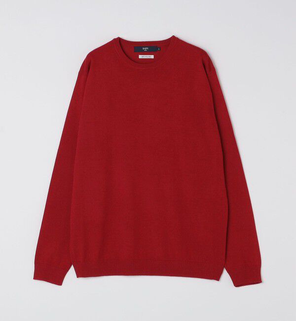 SHIPS Colors 「SHIPS Colors:〈手洗い可能〉アンチピリング 12ゲージ クルーネック ニット」|ニット・セーター|レッド