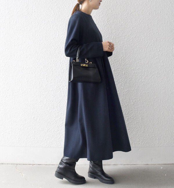 SHIPS any「SHIPS any: エア ニードル クルーネック タック フレア ワンピース」|ワンピース|