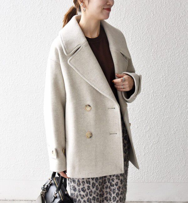 SHIPS any「SHIPS any: カシミヤ ミックス テーラード ショート Pコート」|ピーコート|