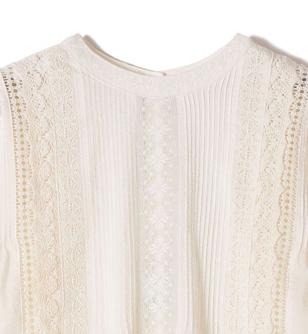 SHIPS for women「【SHIPS別注】Fanaka:〈手洗い可能〉レース ブラウス」|シャツ・ブラウス|