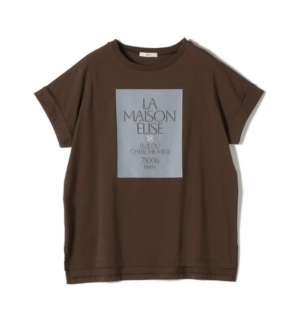 SHIPS for women「【WEB限定】オーガニック コットン ロゴ フレンチスリーブ TEE」|Tシャツ・カットソー|