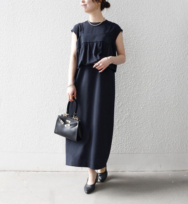 SHIPS any「《予約》SHIPS any:〈洗濯機可能〉リネン ライク Iライン ワンピース &times; ビスチェ セット」|ワンピース|