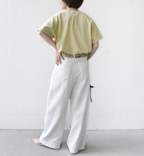 SHIPS for women「【WEB限定】〈汗染み防止/手洗い可能〉クロシェ ドッキング ショート スリーブ TEE」|Tシャツ・カットソー|