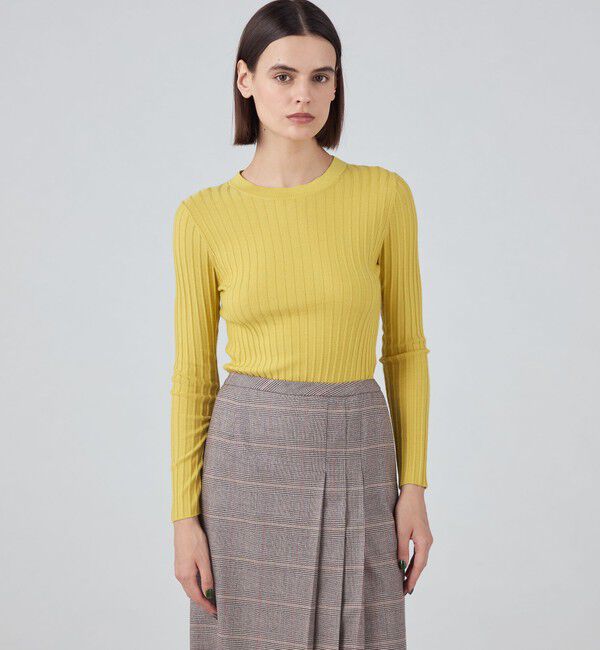 TOMORROWLAND collection「カシミヤシルクリブ クルーネックプルオーバー」|ニット・セーター|