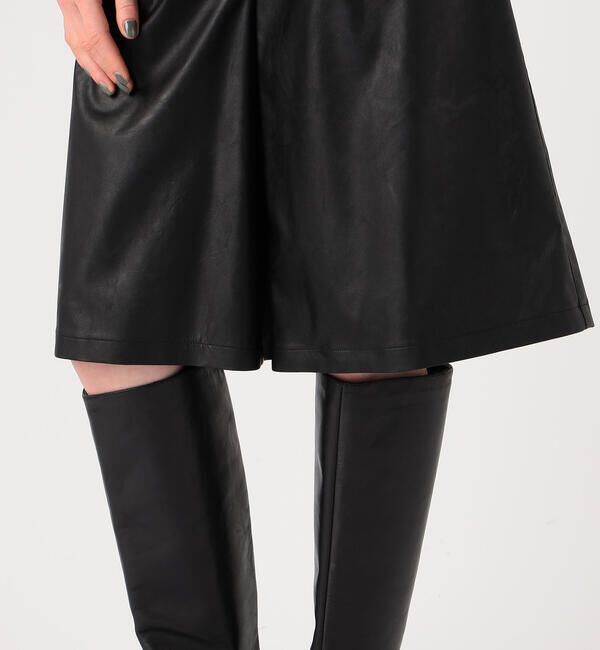 Ballsey「レザーライクウェットクロス ハイウエストハーフパンツ」|その他|