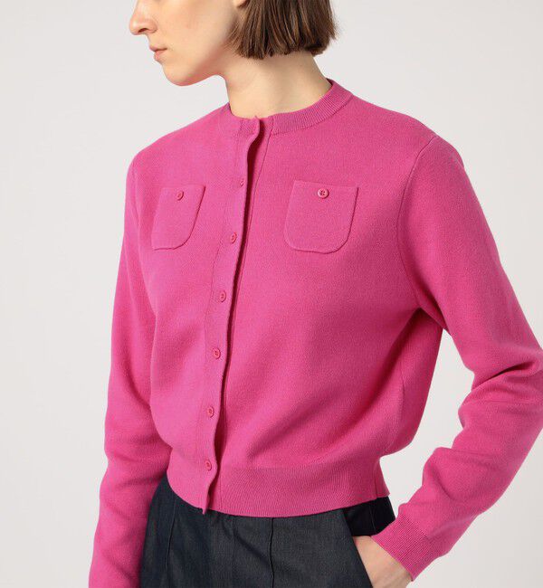 CABaN「コットンカシミヤ クルーネックカーディガン」|カーディガン|