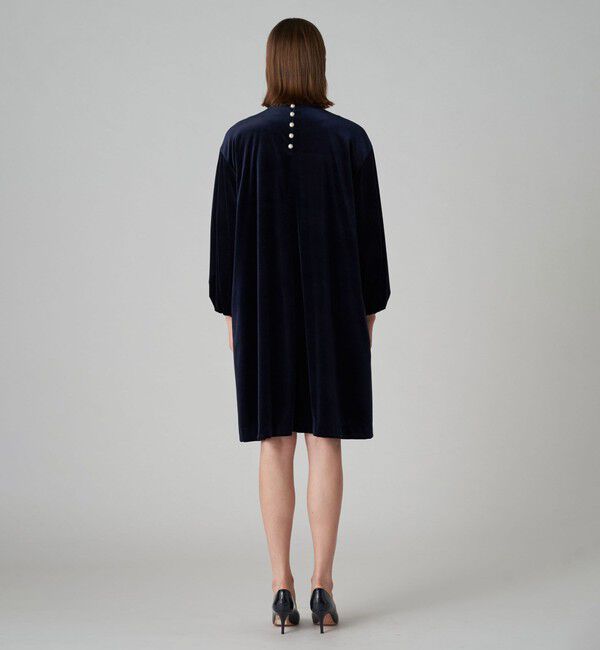 Ballsey「ストレッチベロア ボリュームスリーブワンピース」|ワンピース|