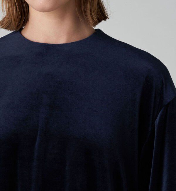 Ballsey「ストレッチベロア ボリュームスリーブワンピース」|ワンピース|