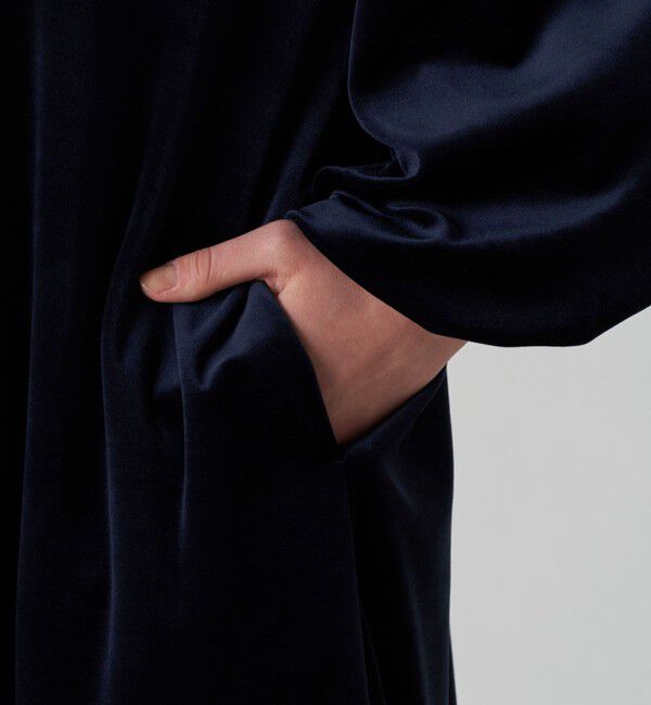 Ballsey「ストレッチベロア ボリュームスリーブワンピース」|ワンピース|