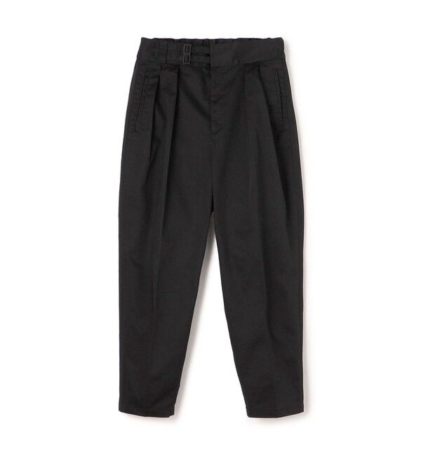 TOMORROWLAND MENS「ポリエステルコットンツイル ダブルバックルパンツ」|その他|19 ブラック