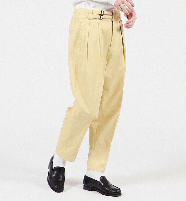 TOMORROWLAND MENS「ポリエステルコットンツイル ダブルバックルパンツ」|その他|