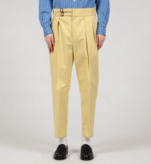 TOMORROWLAND MENS「ポリエステルコットンツイル ダブルバックルパンツ」|その他|