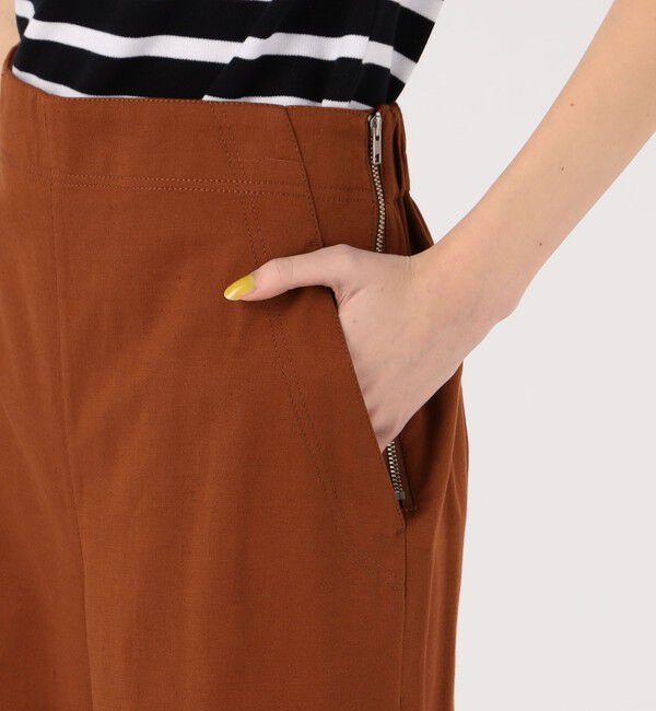 MACPHEE「コットンレーヨンストレッチ セミワイドクロップドパンツ」|その他|