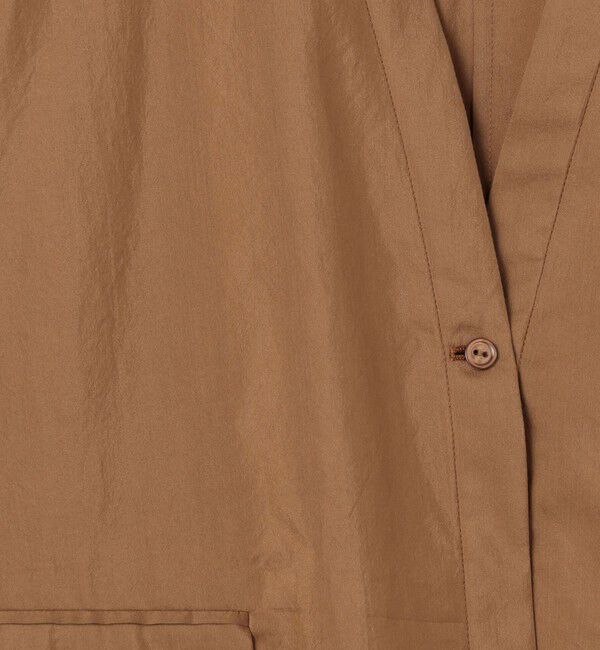 DES PRES「コットンシルクタイプライター ケープライクジャケット」|ノーカラージャケット|